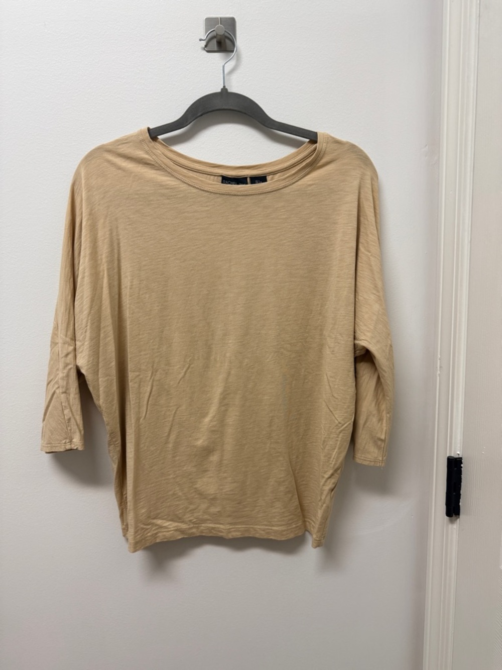 Dolman sleeve with boatneck top in Beige